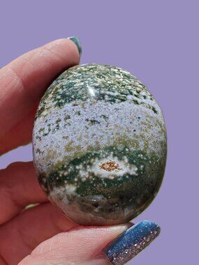 Ocean Jasper Palm Stone (OJ164)